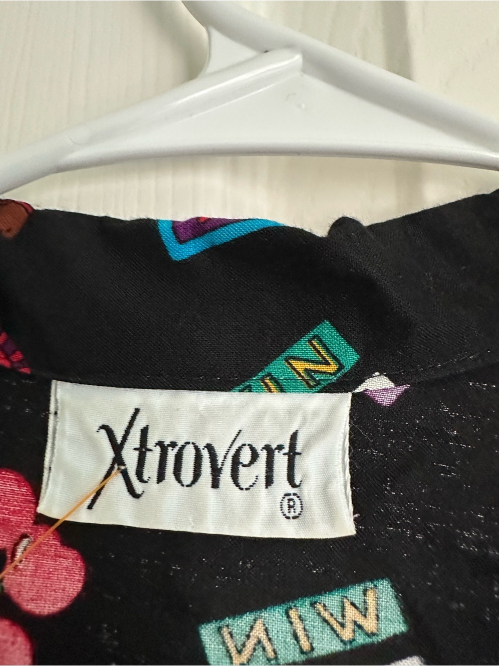 Xtrovert Las Vegas Camp Shirt size 16 Made in USA fancy buttons Vintage - Picture 4 of 6
